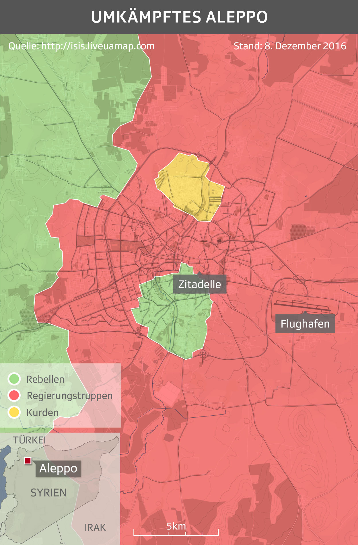 Umkämpftes Aleppo Grafik Aleppo