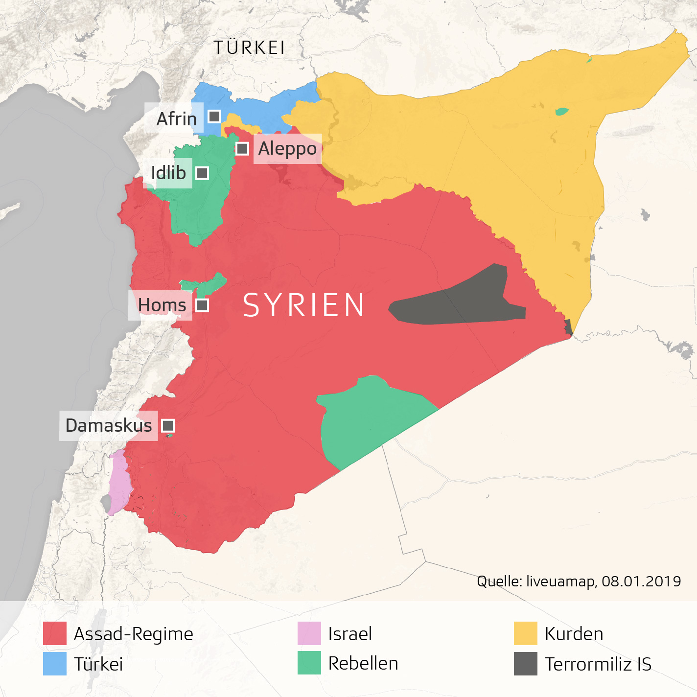 Bürgerkrieg im achten Jahr - Die Interessen der Staaten im Syrien