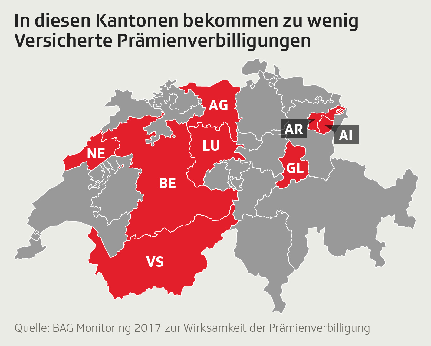 Prämienverbilligungs-Entscheid - Diese Kantone bezahlen zu wenig - News