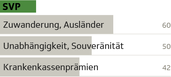 Die drängendsten Probleme nach Parteipräferenz